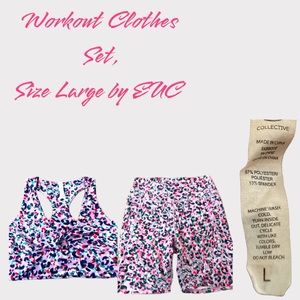 Workout Set, Top and Shorts, size large